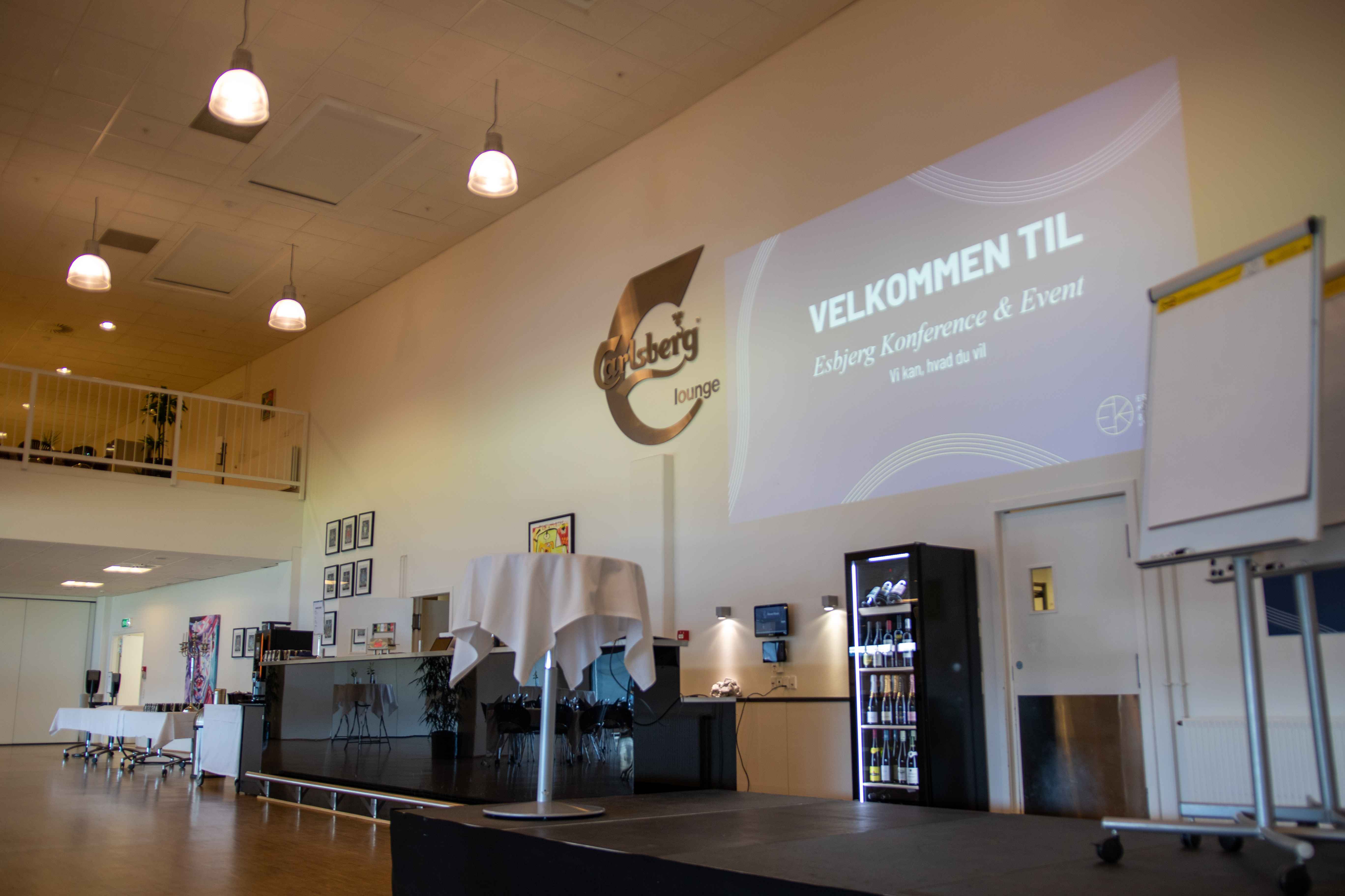 Opsætning til konference i Carlsberg Loungen.