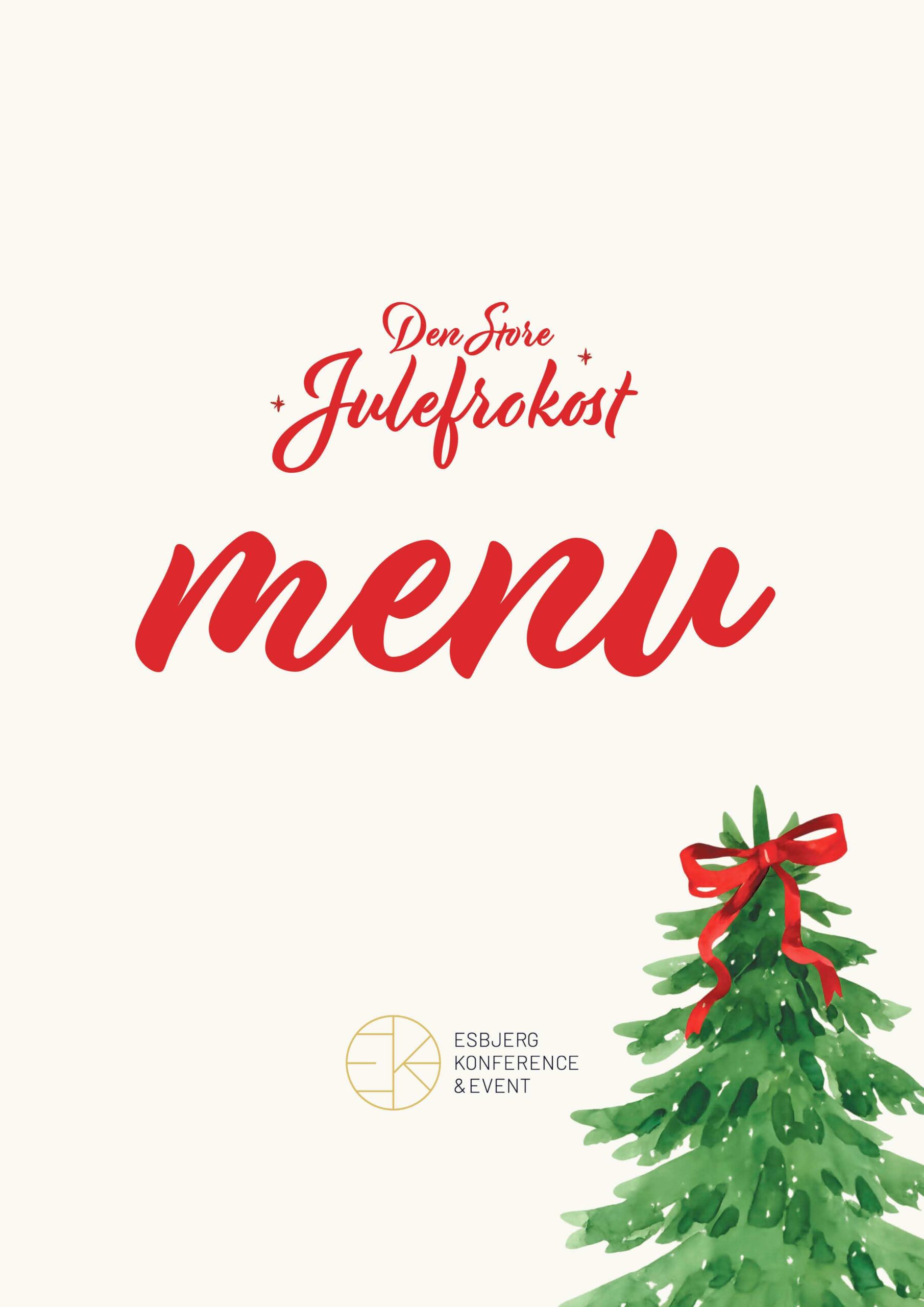 Menu forside til buffet Den Store Julefrokost 2026