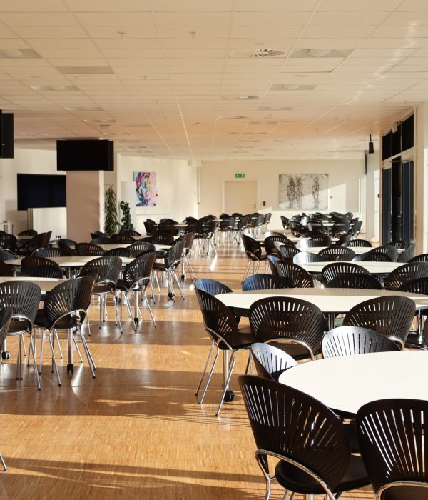 Stort og lyst lokale i Esbjerg hos Esbjerg Konference & Event på Blue Water Arena med udsigt til stadion