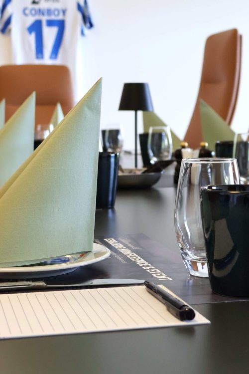 Skybox på Blue Water Arena dækket op til møde